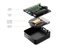 Chatreey T9H mini PC is equipped with a DDR4 3200MHz memory interface and features one M.2 2242 SATA and one M.2 2280 NVMe SSD interface to meet large storage requirements.
